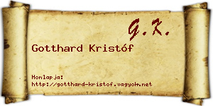Gotthard Kristóf névjegykártya