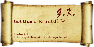 Gotthard Kristóf névjegykártya